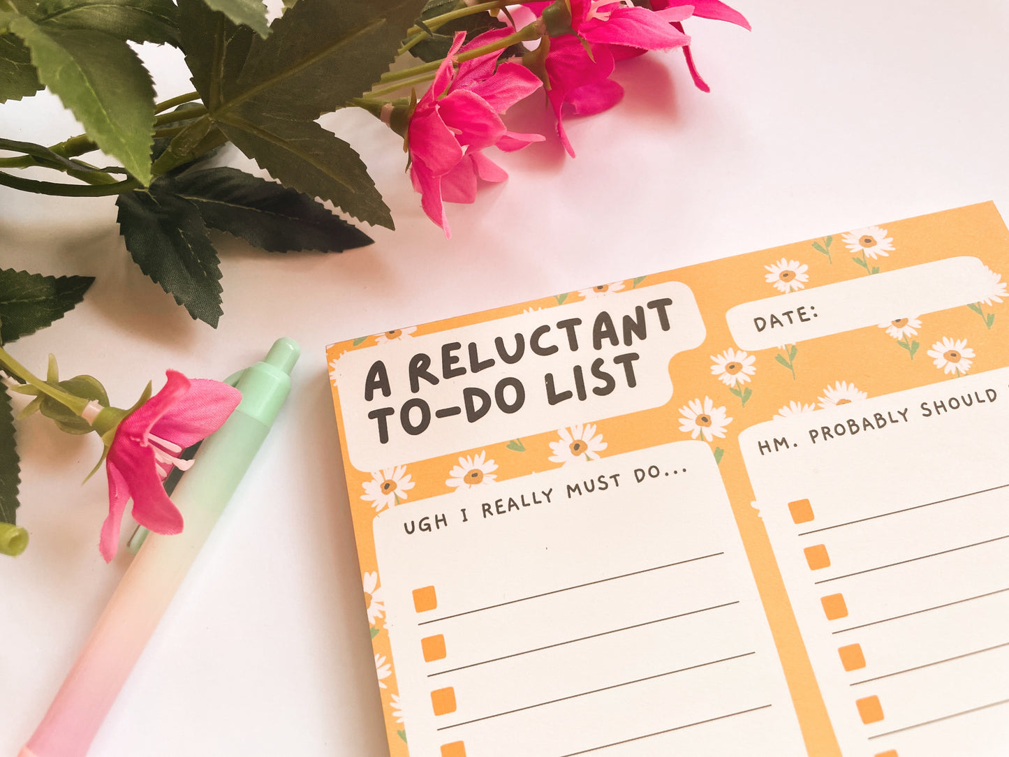 A5 Reluctant To-Do list Notepad - 100 Pages