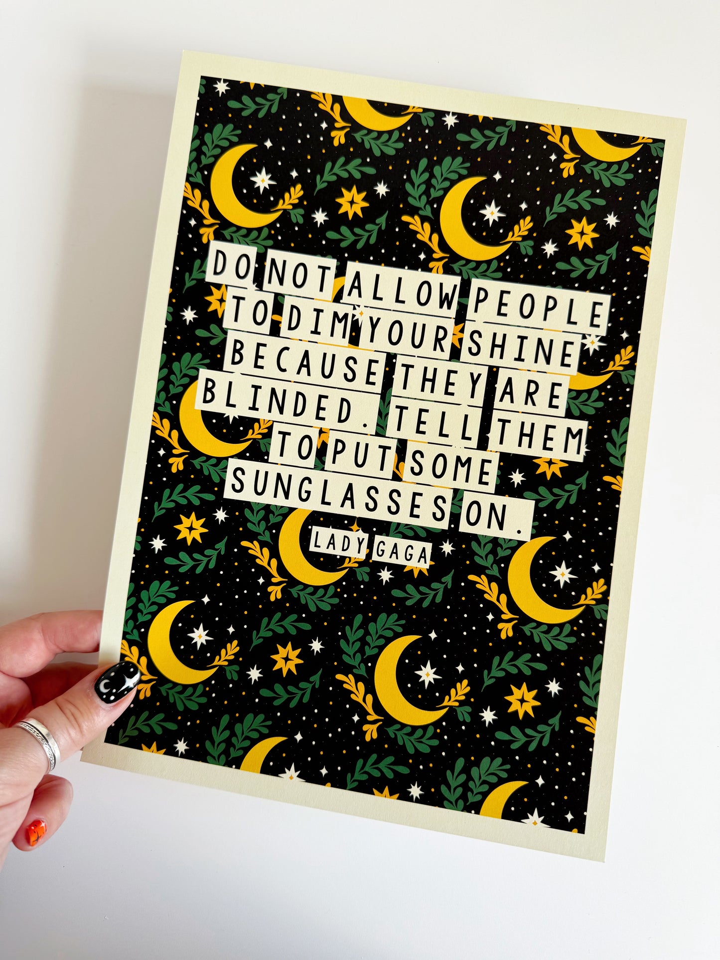 Limited Edition Lady GaGa Quote Print - A4