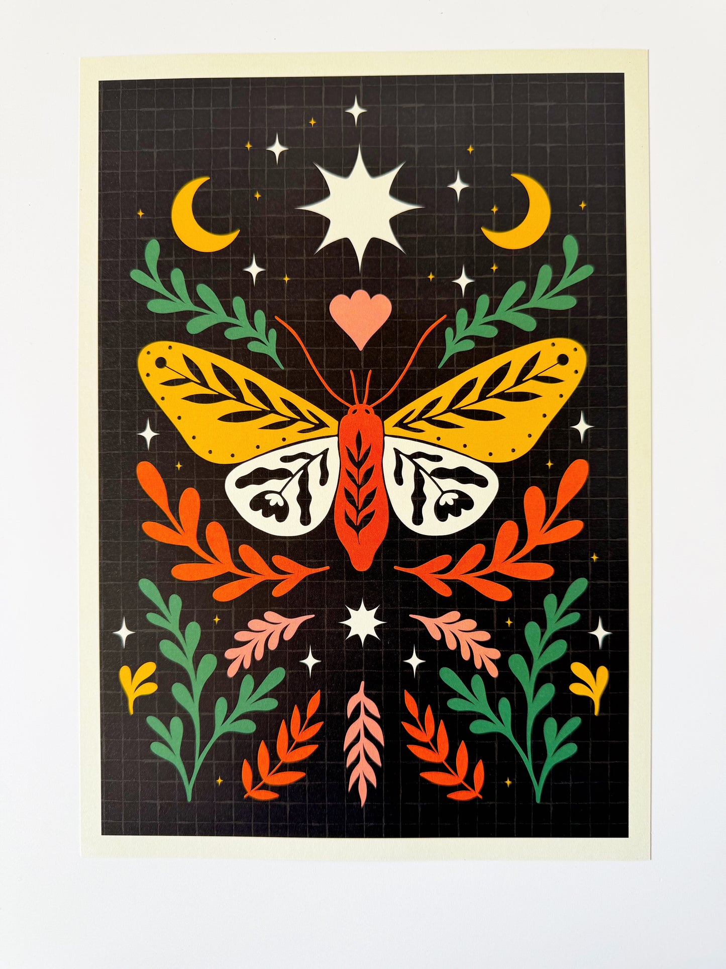 Limited Edition Celestial Moth Print - A4