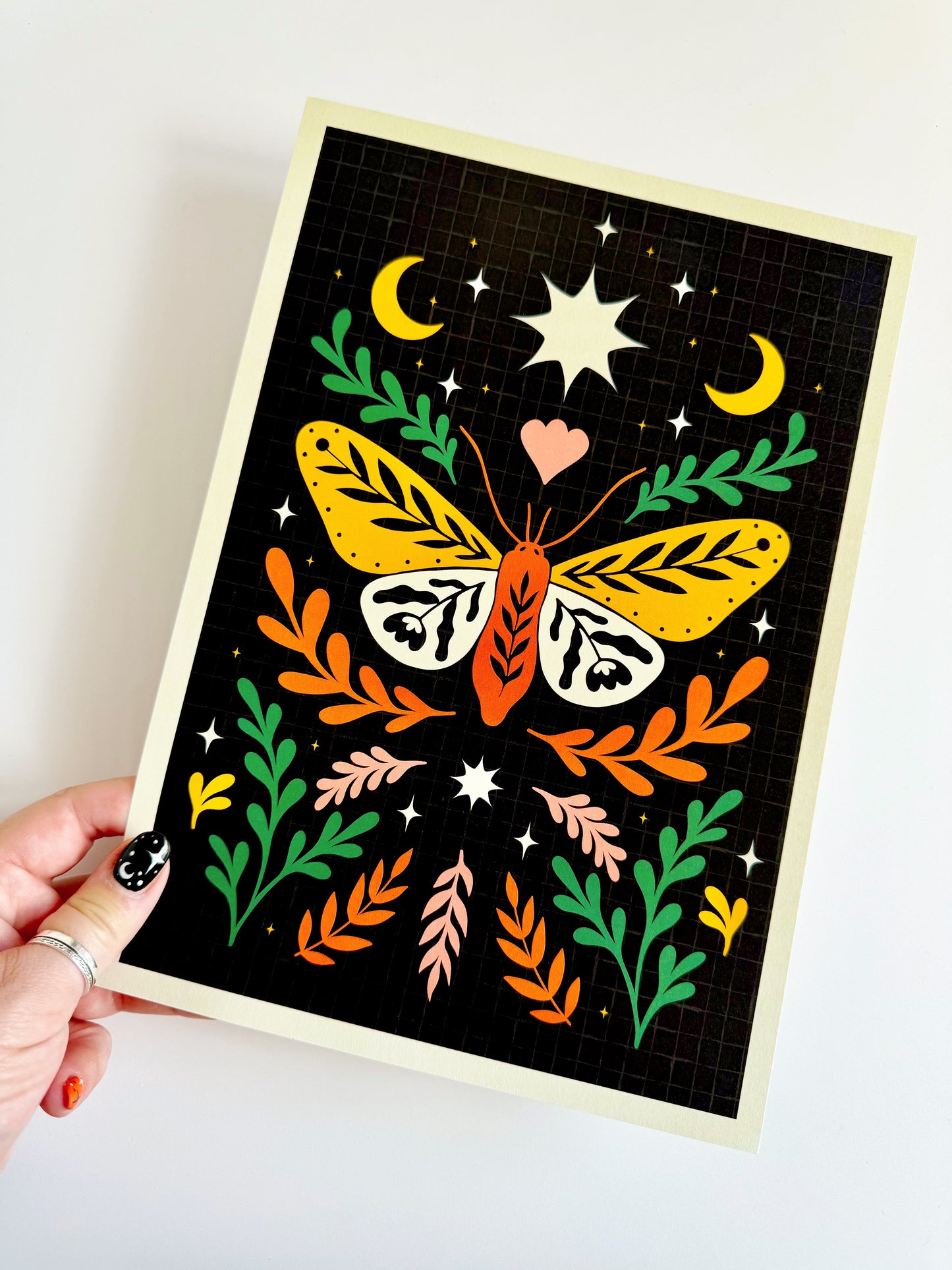 Limited Edition Celestial Moth Print - A4