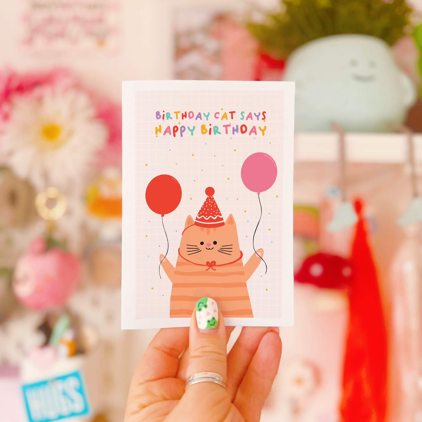 Birthday Cat Card - A6 Greetings Card