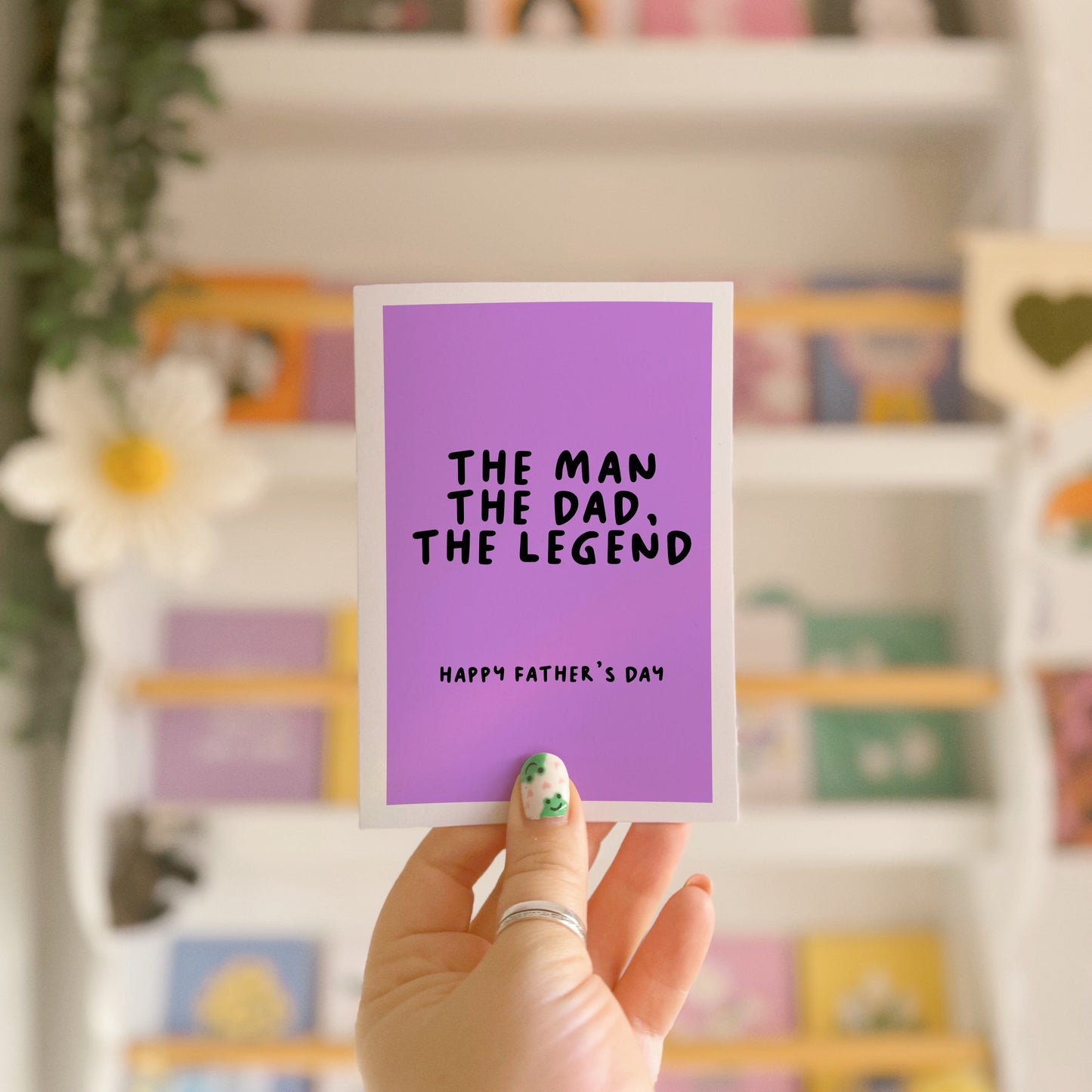 The Man The Dad The Legend - Father's Day Card - Purple A6 Greetings Card