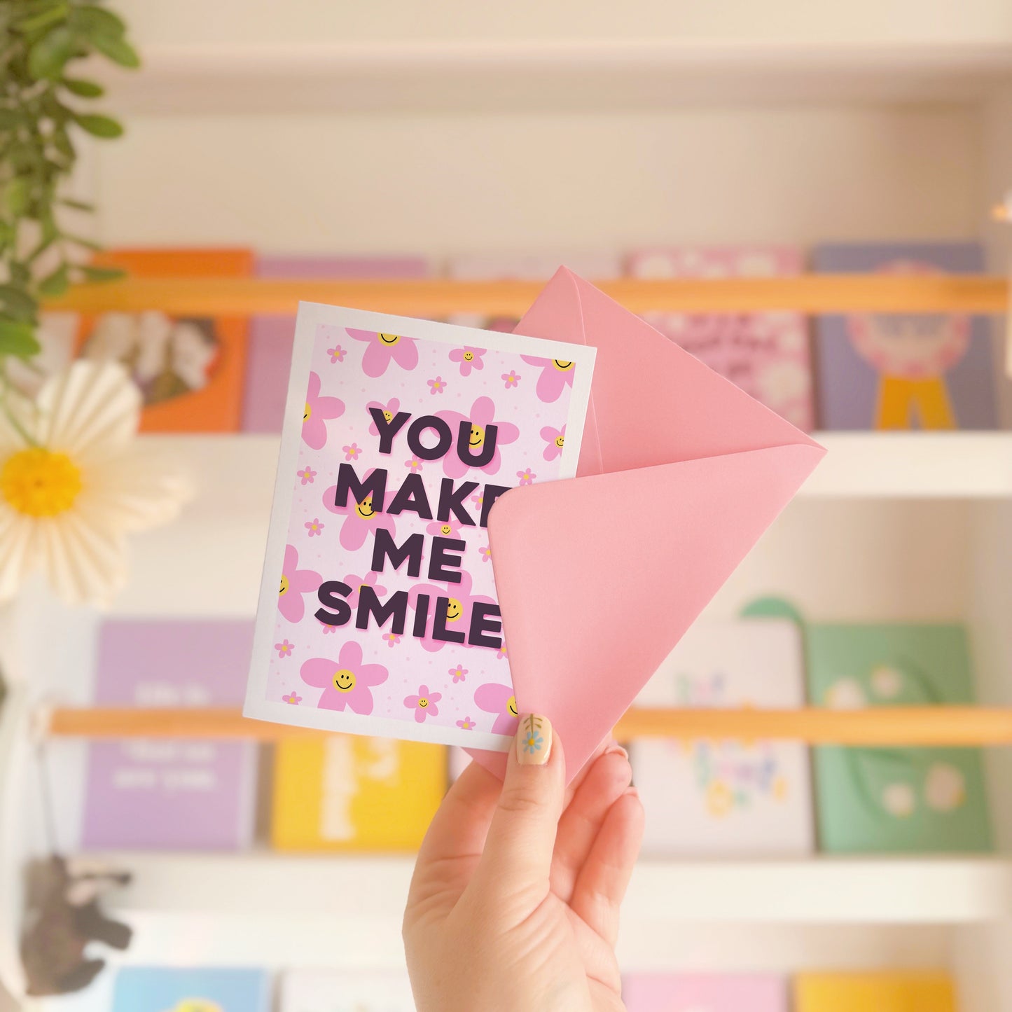 You Make Me Smile Card - A6 Greetings Card