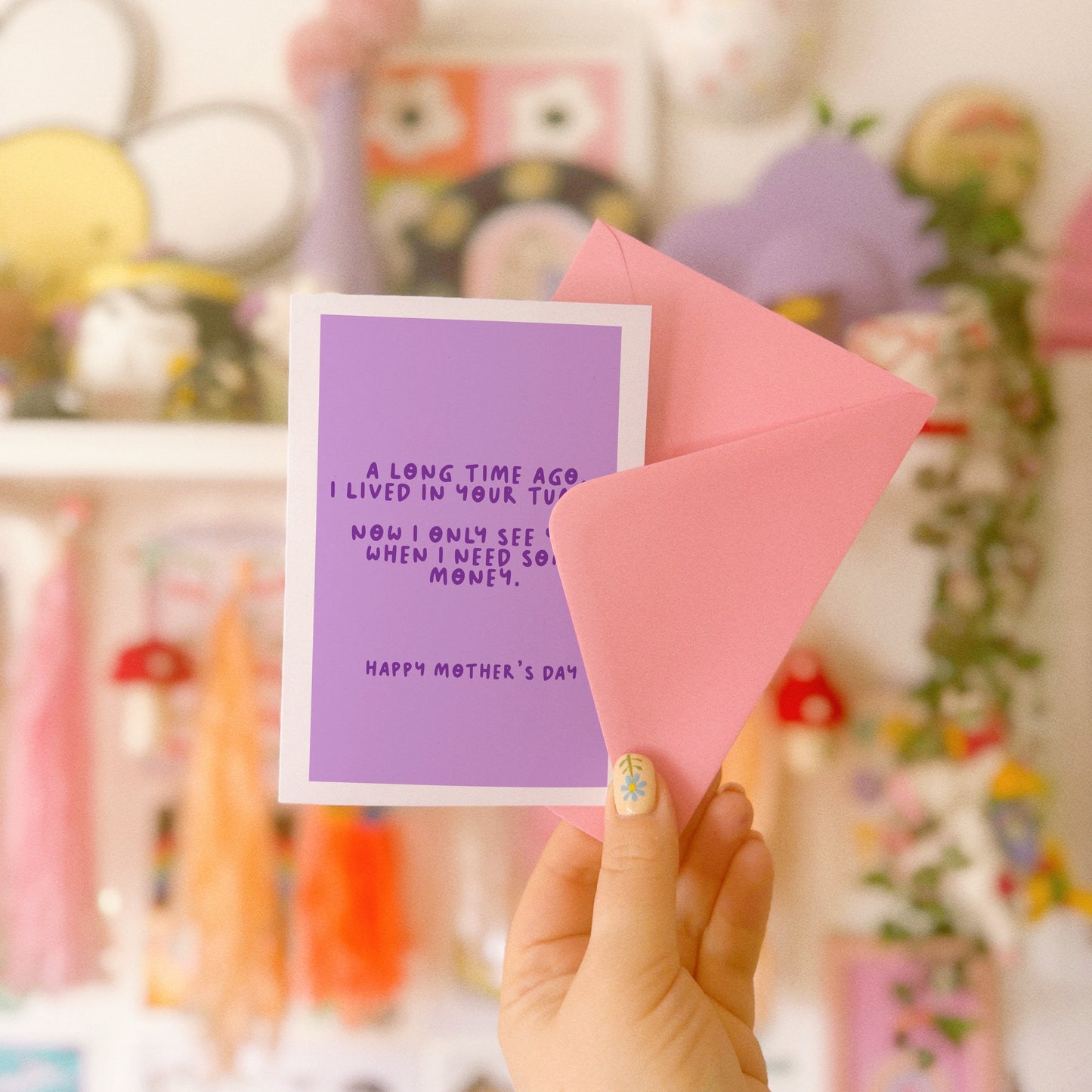 Funny Mother's Day Card - Purple A6 Greetings Card