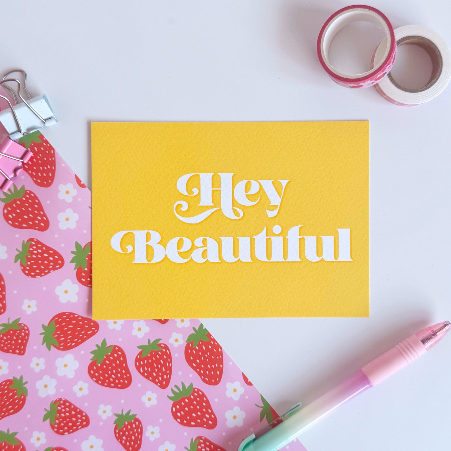 Hey Beautiful Postcard