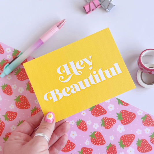 Hey Beautiful Postcard