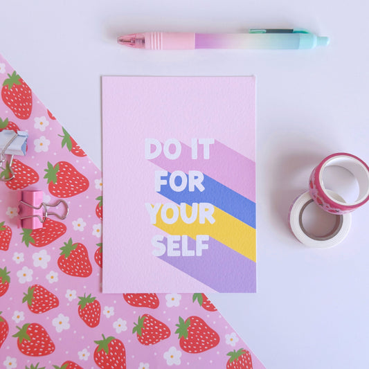 Do It For Yourself Postcard - Positivty Postcard