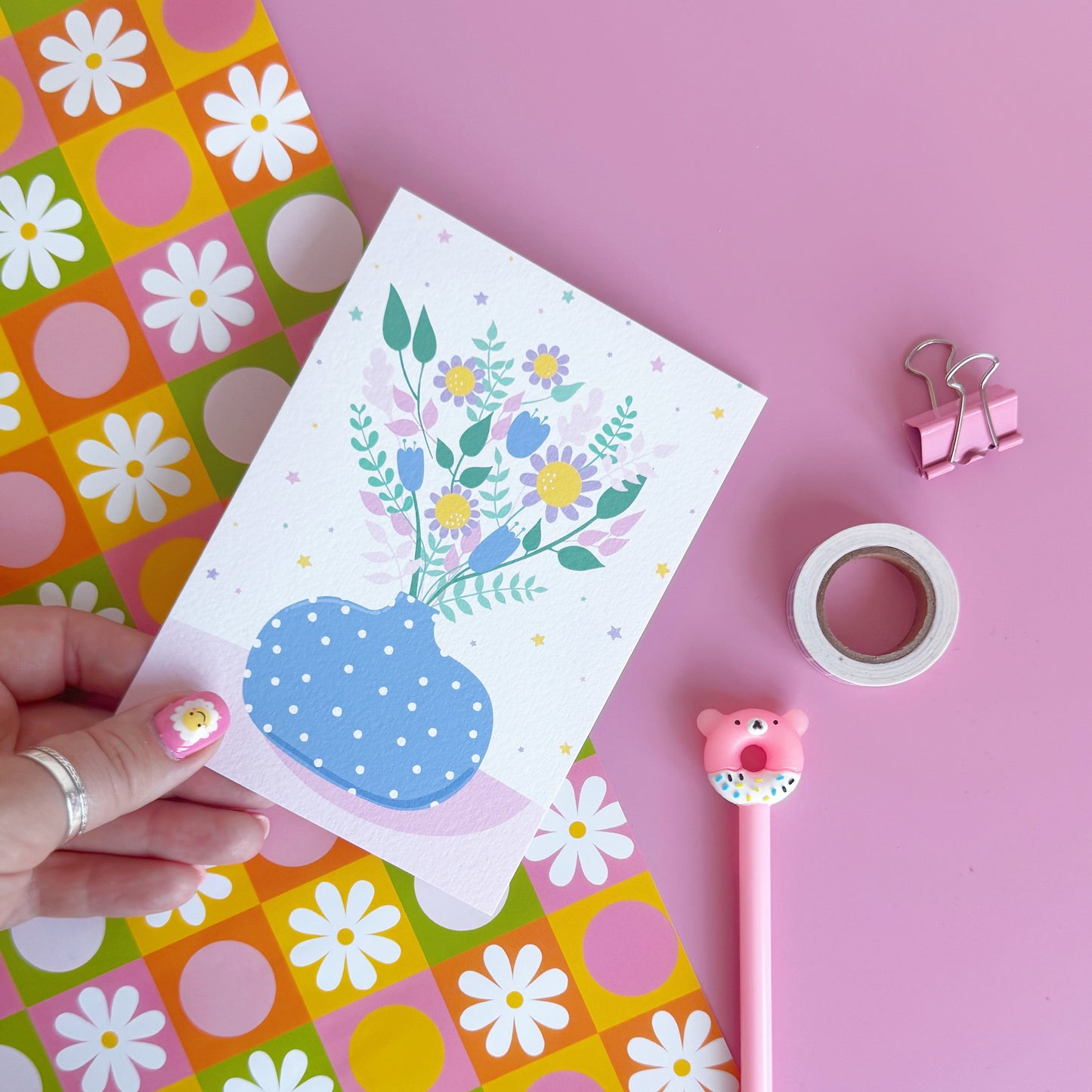 Vase of Flowers Luxury Postcard