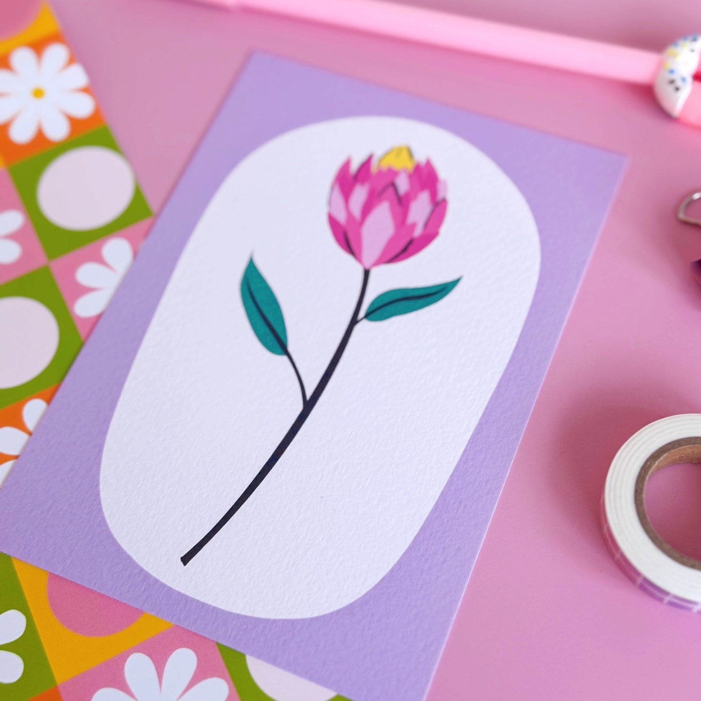 Flower Stem Luxury Postcard