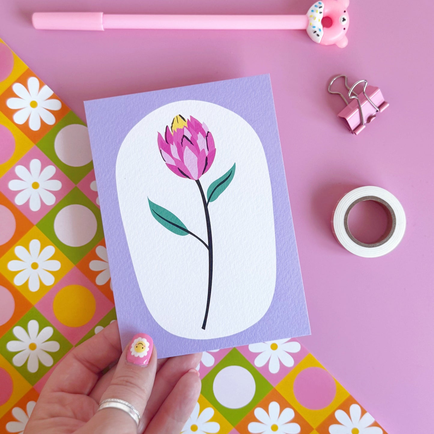 Flower Stem Luxury Postcard