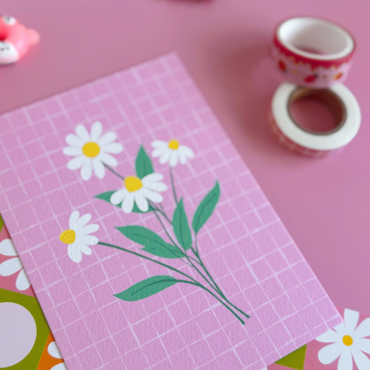 Bunch of Daisies Luxury Textured Postcard