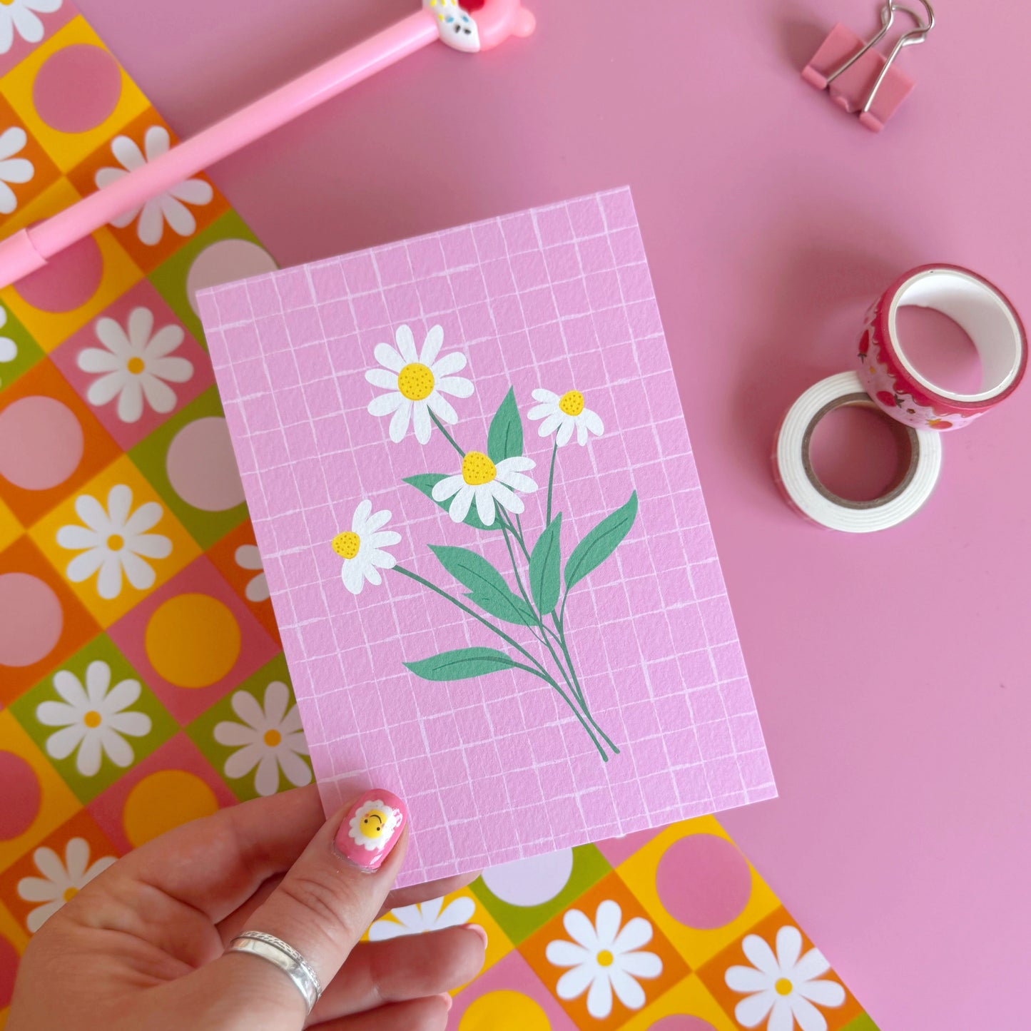 Bunch of Daisies Luxury Postcard