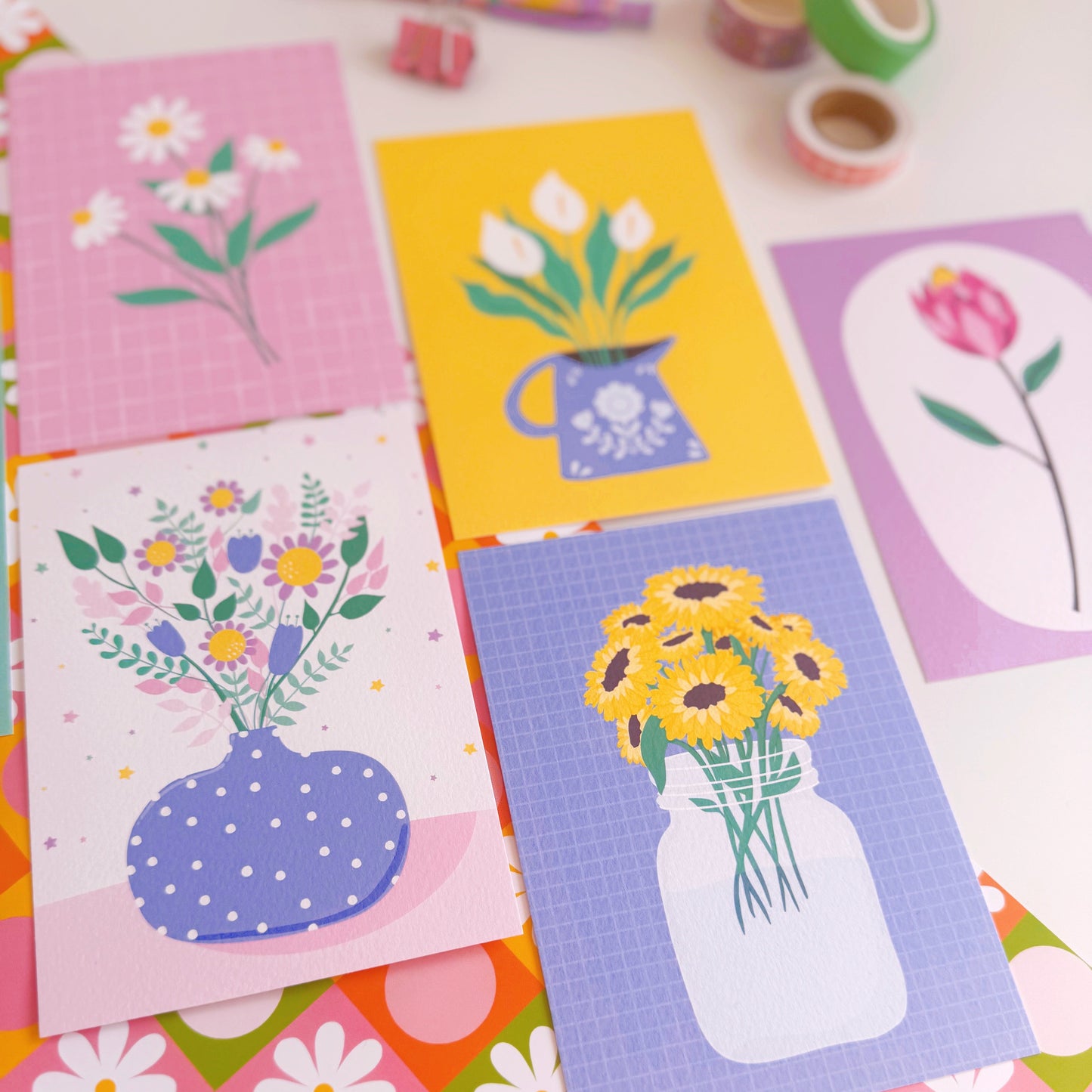 Flower Postcards - Pack of 6 Luxury Postcards