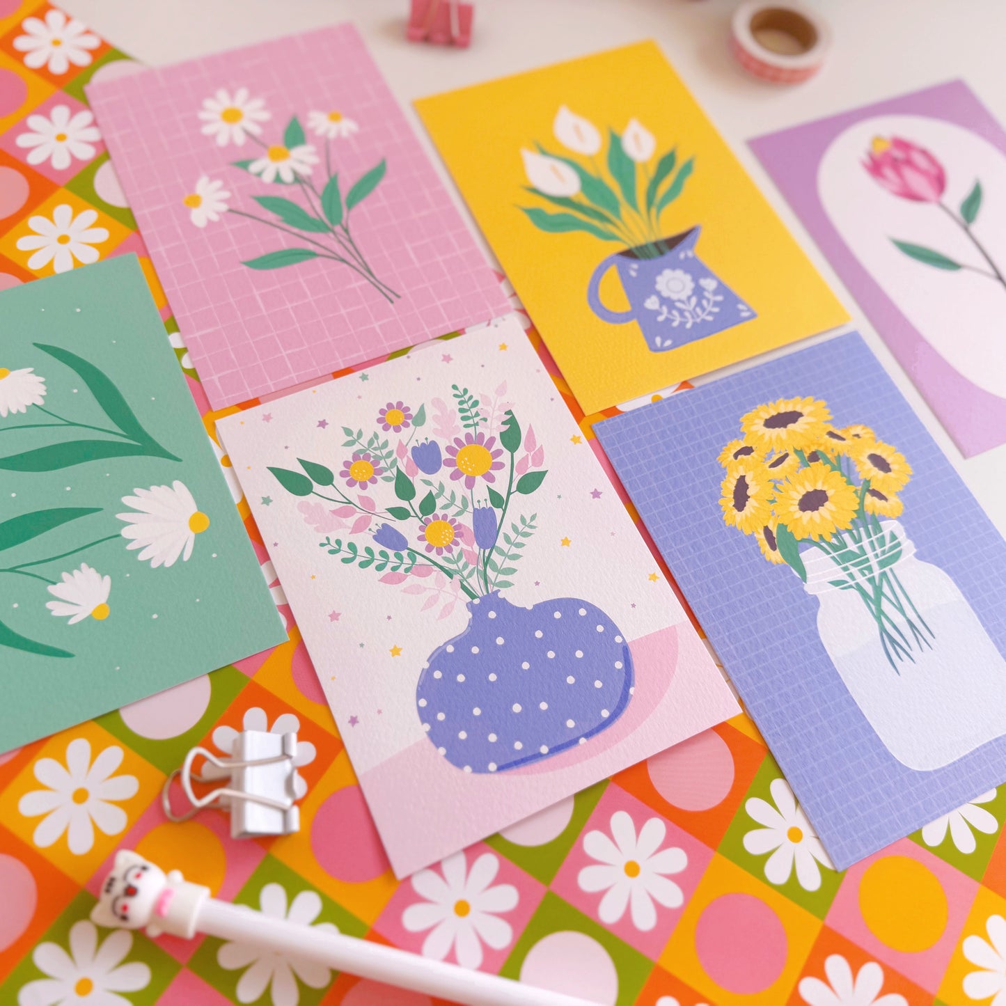 Flower Postcards - Pack of 6 Luxury Postcards