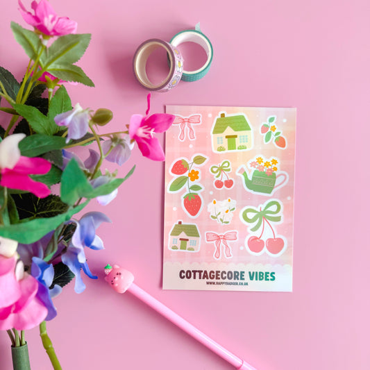 Cottagecore Vibes - Holographic Mini Sticker Sheet