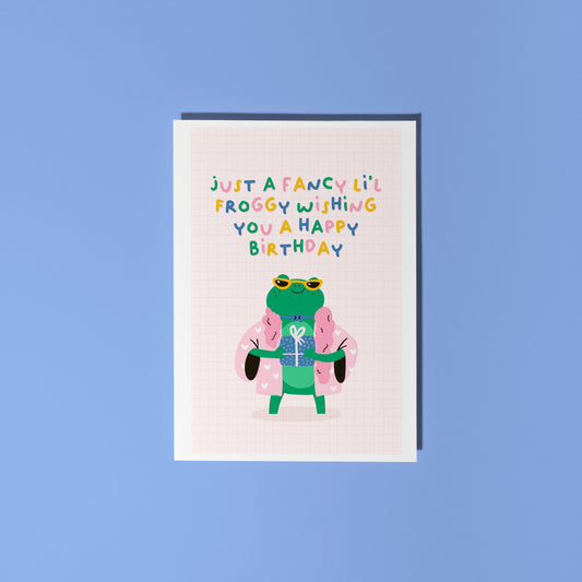 Birthday Froggy Card - A6 Greetings Card