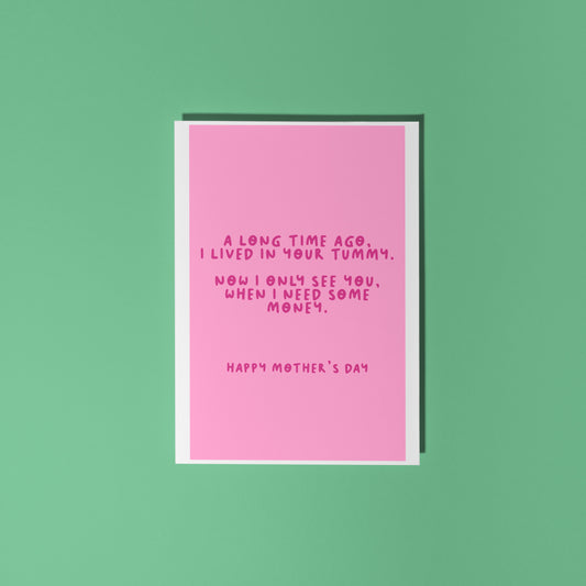 Funny Mother's Day Card - Pink A6 Greetings Card