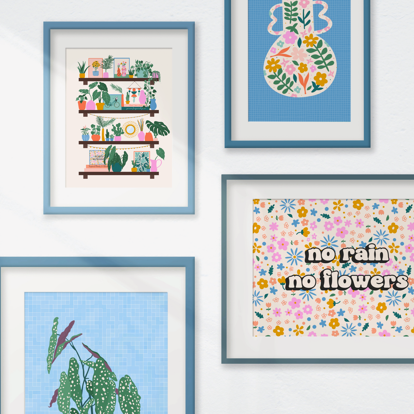 Plants on Shelves Print