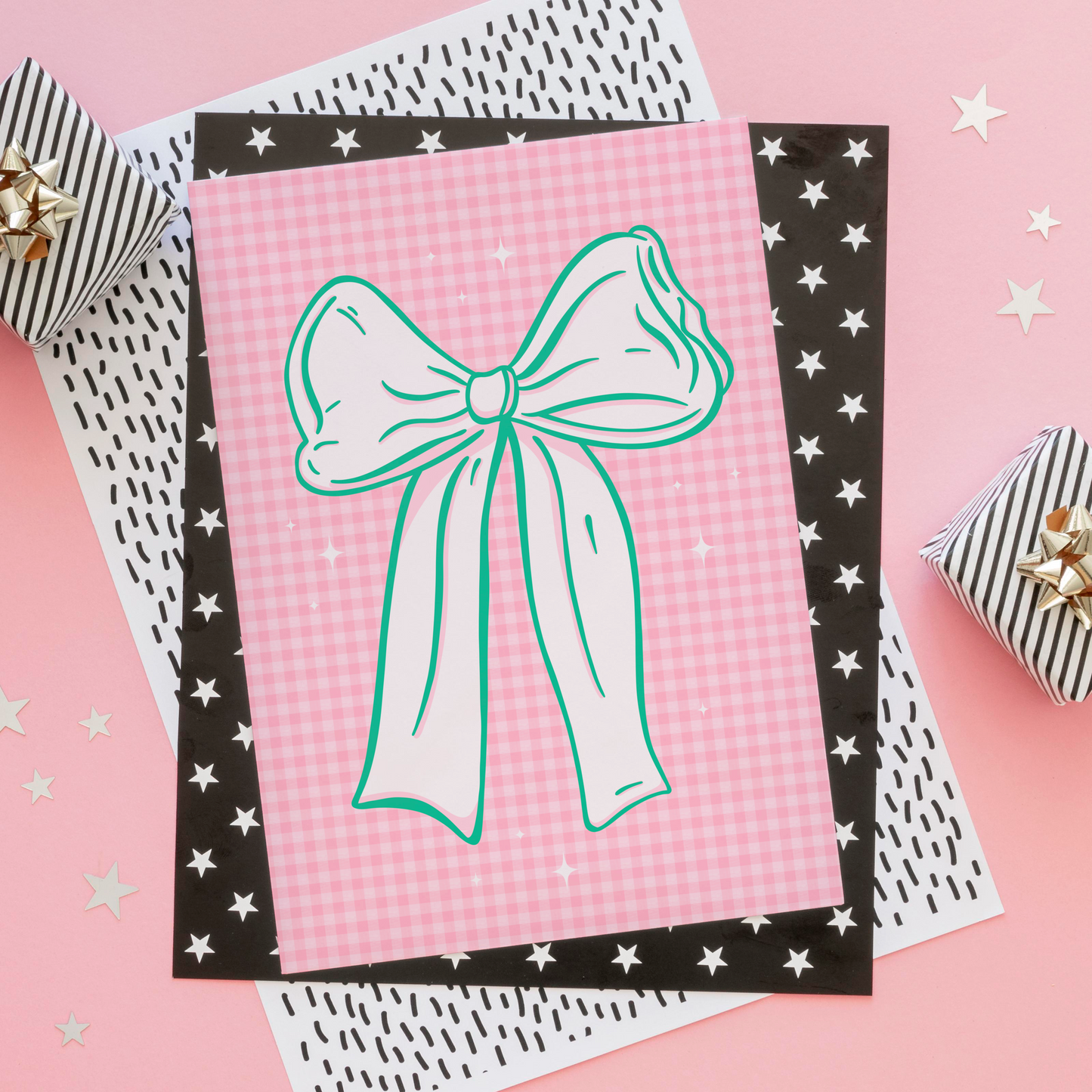 Christmas Bow Print - Festive Coquette Wall Art