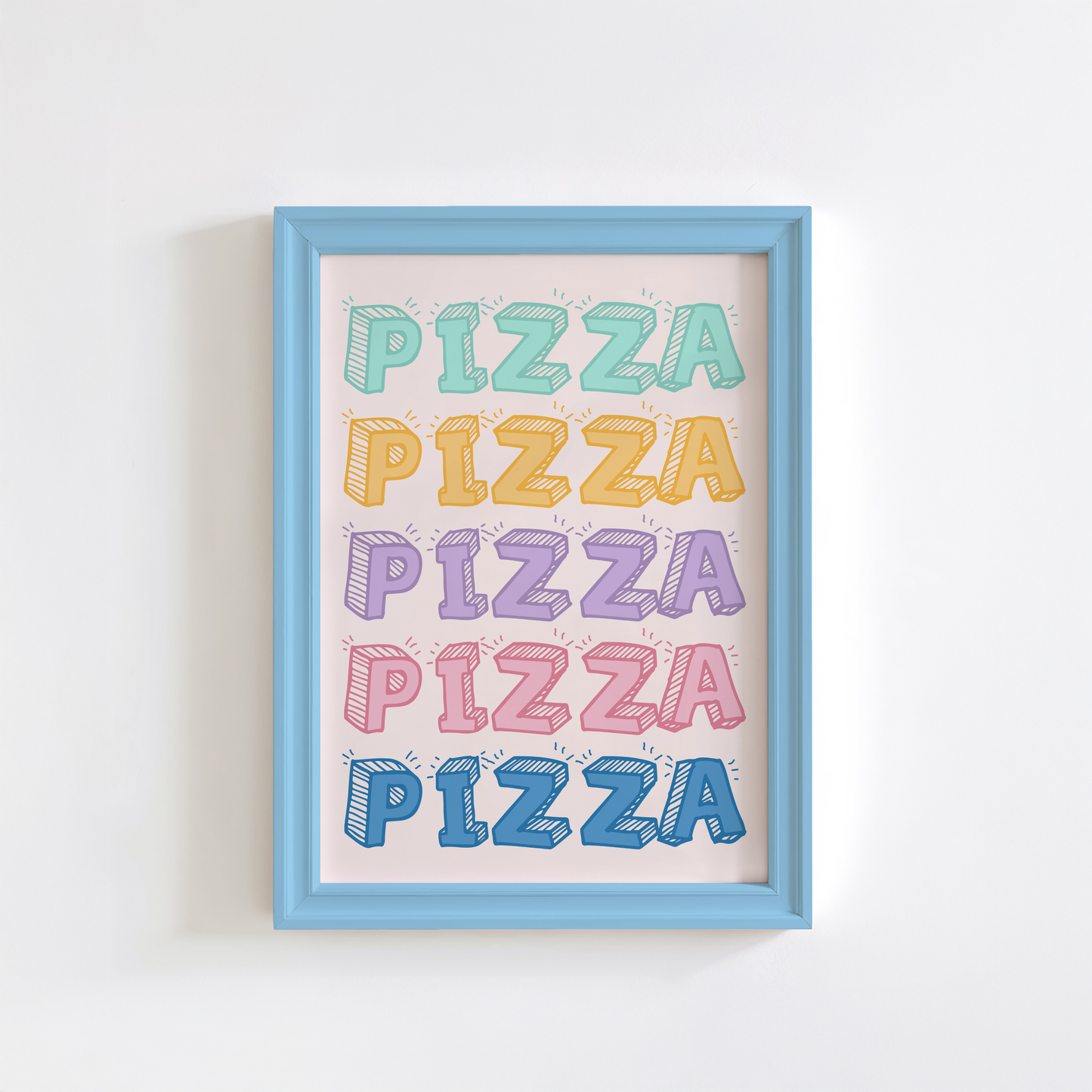 Pizza Print - Colourful Kitchen Wall Art