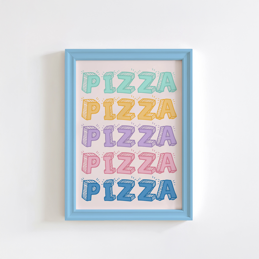 Pizza Print - Colourful Kitchen Wall Art