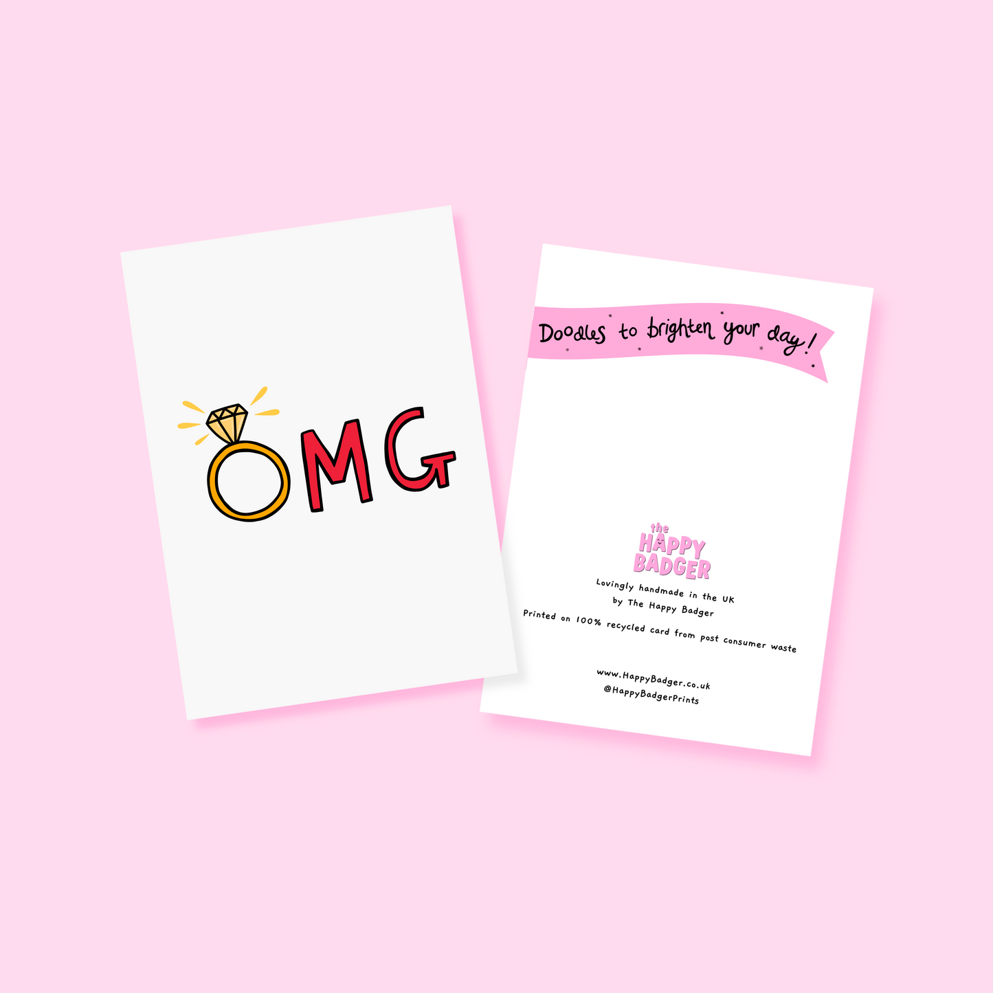 OMG Engagement Card - A6 Greetings Card