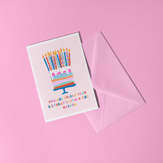 Funny Birthday Cake Card A6 Greetings Card