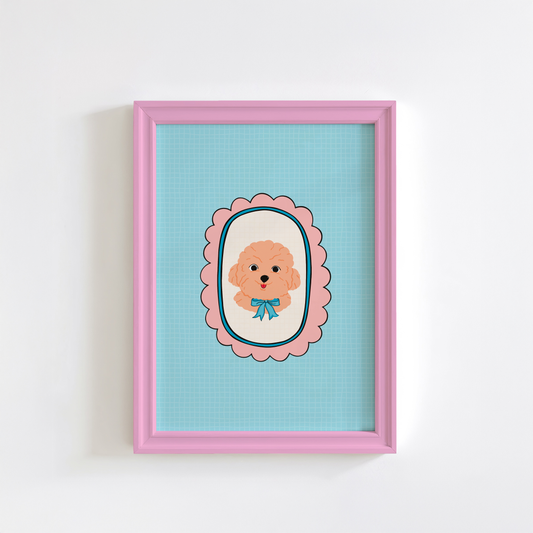 Cute Cockapoo Print - Sweet Dog Illustration Wall Art