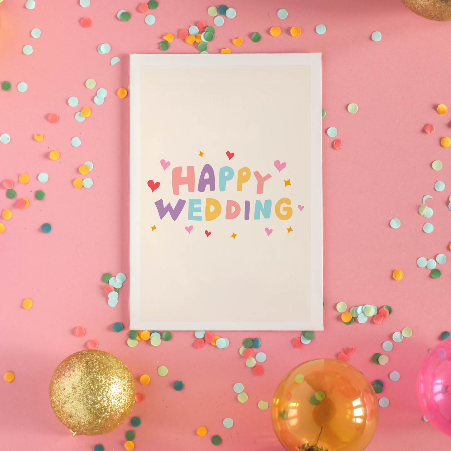 Happy Wedding Card - A6 Greetings Card