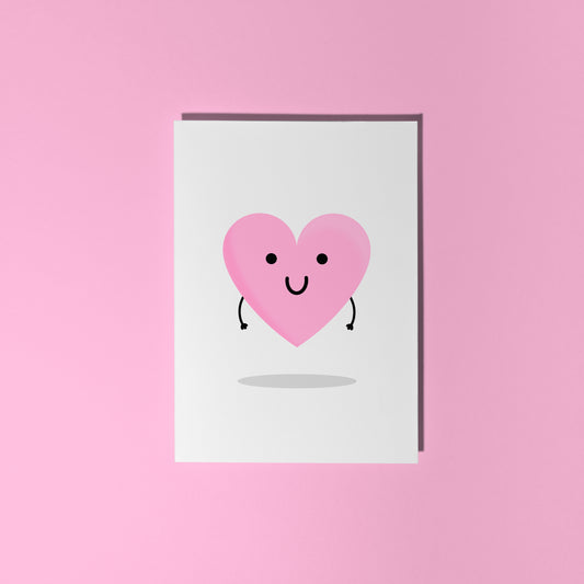 Cute Love Heart Card - A6 Greetings Card