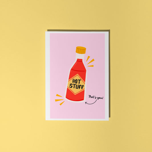 Hot Stuff Card - A6 Greetings Card