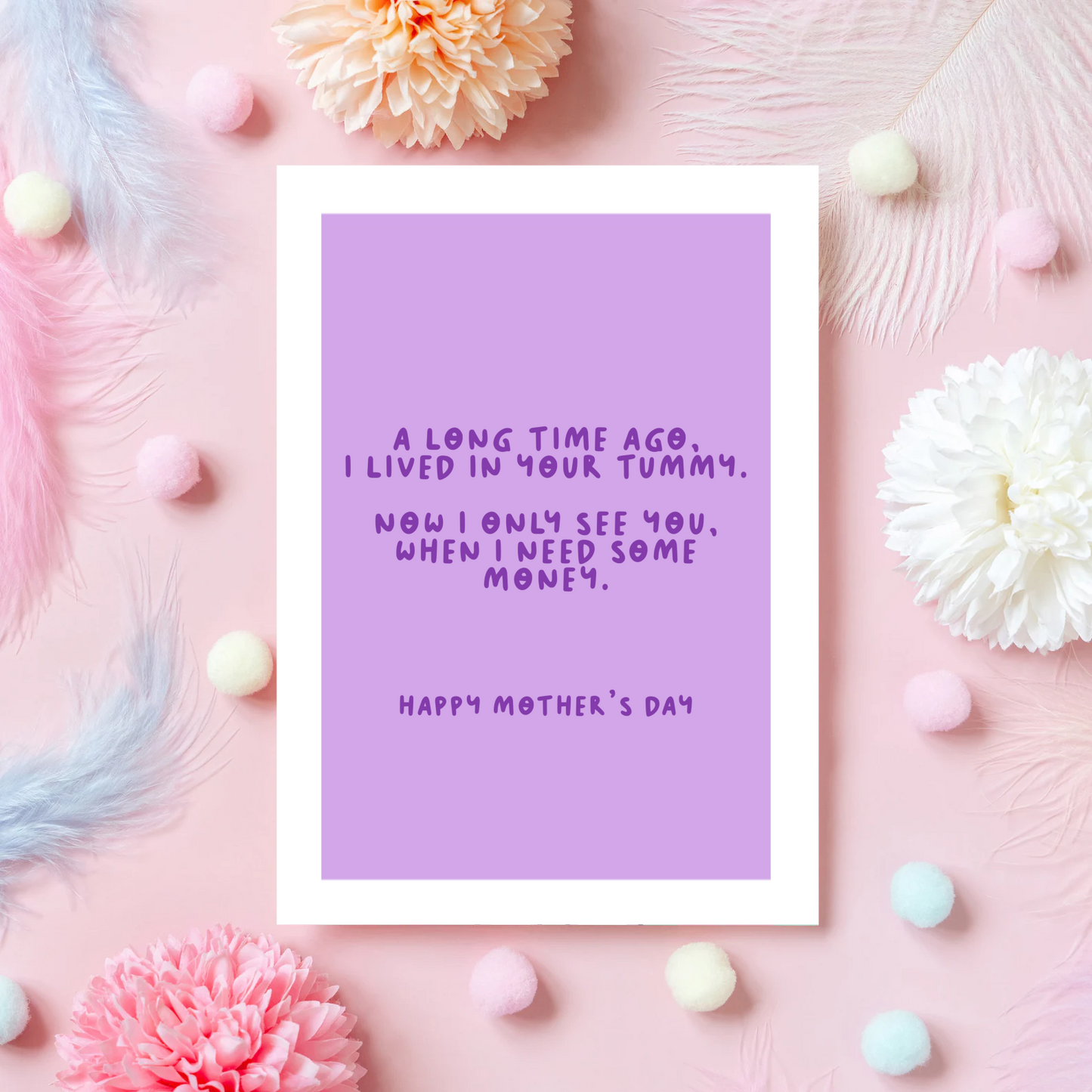 Funny Mother's Day Card - Purple A6 Greetings Card