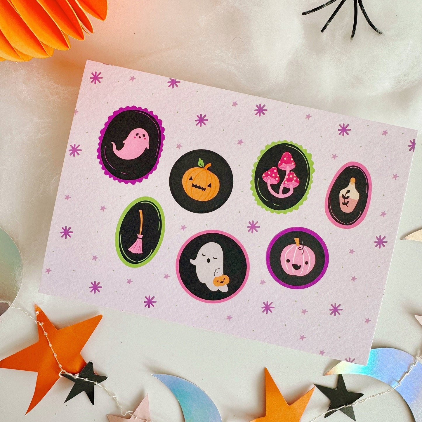 Halloween Spooky Frames Postcard