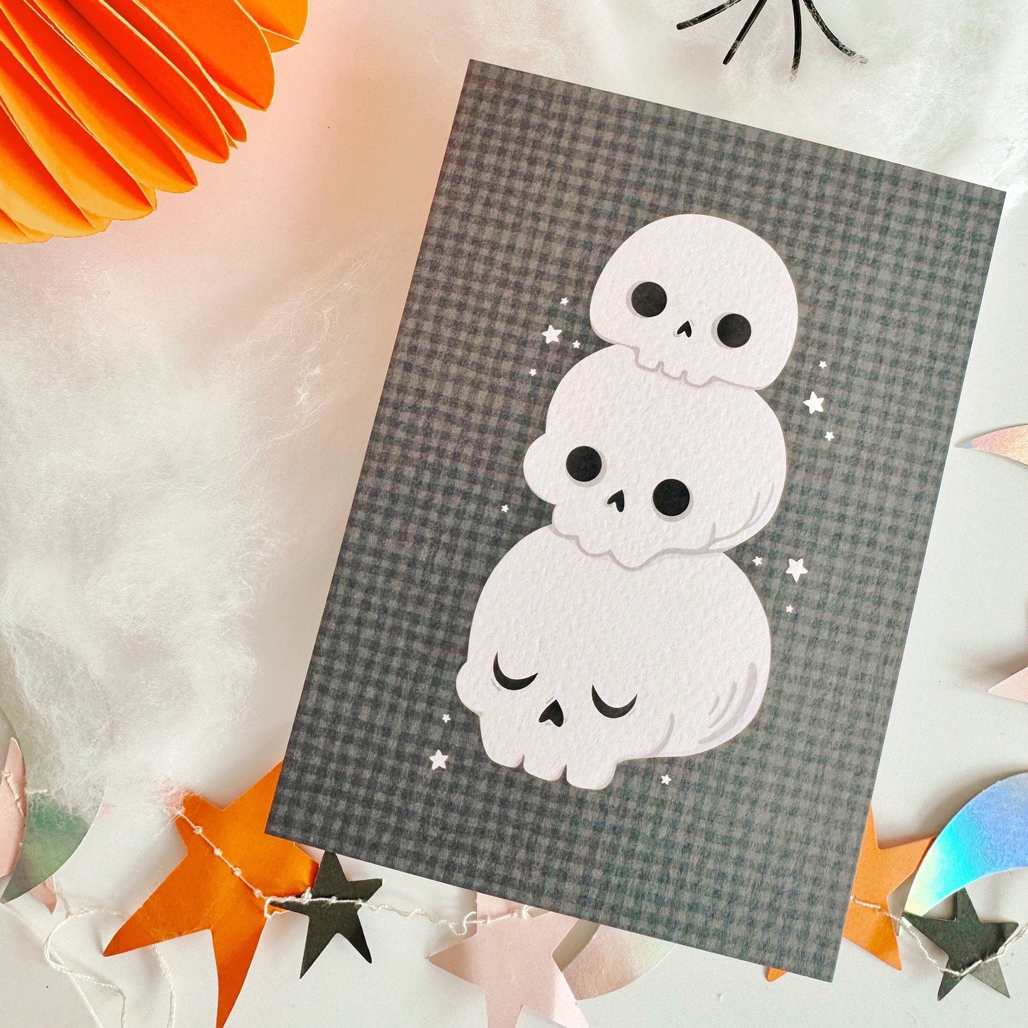 Halloween Skulls Postcard