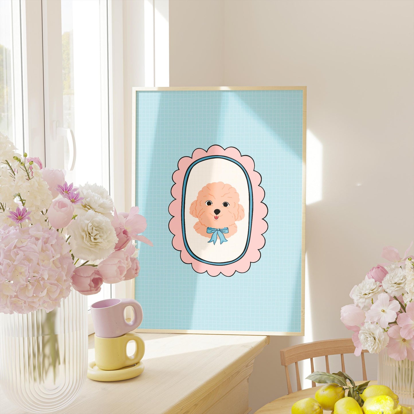 Cute Cockapoo Print - Sweet Dog Illustration Wall Art