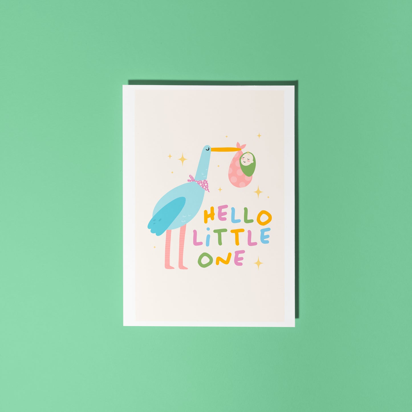 Hello Little One Card - A6 Greetings Card