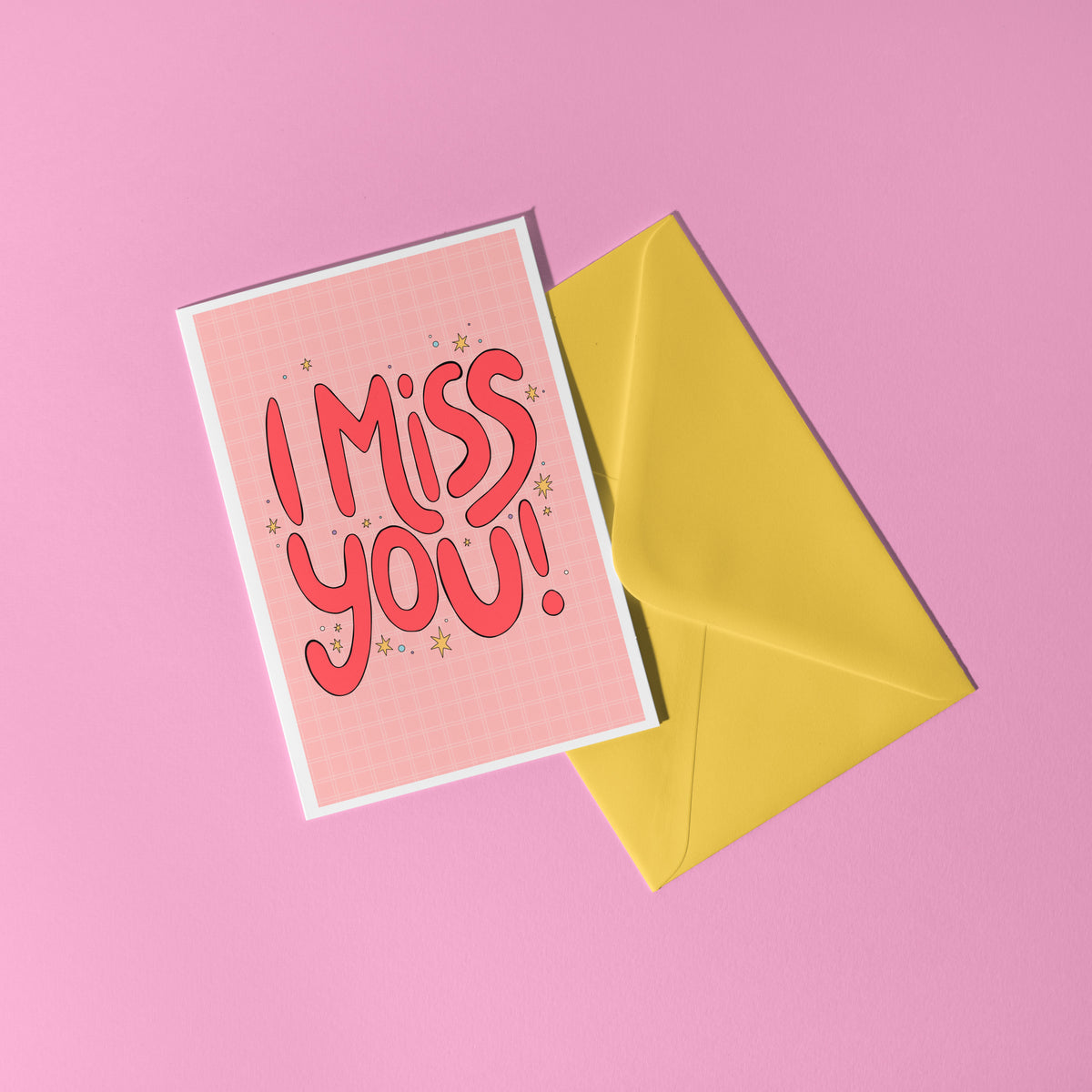 I Miss You Card - A6 Greetings Card