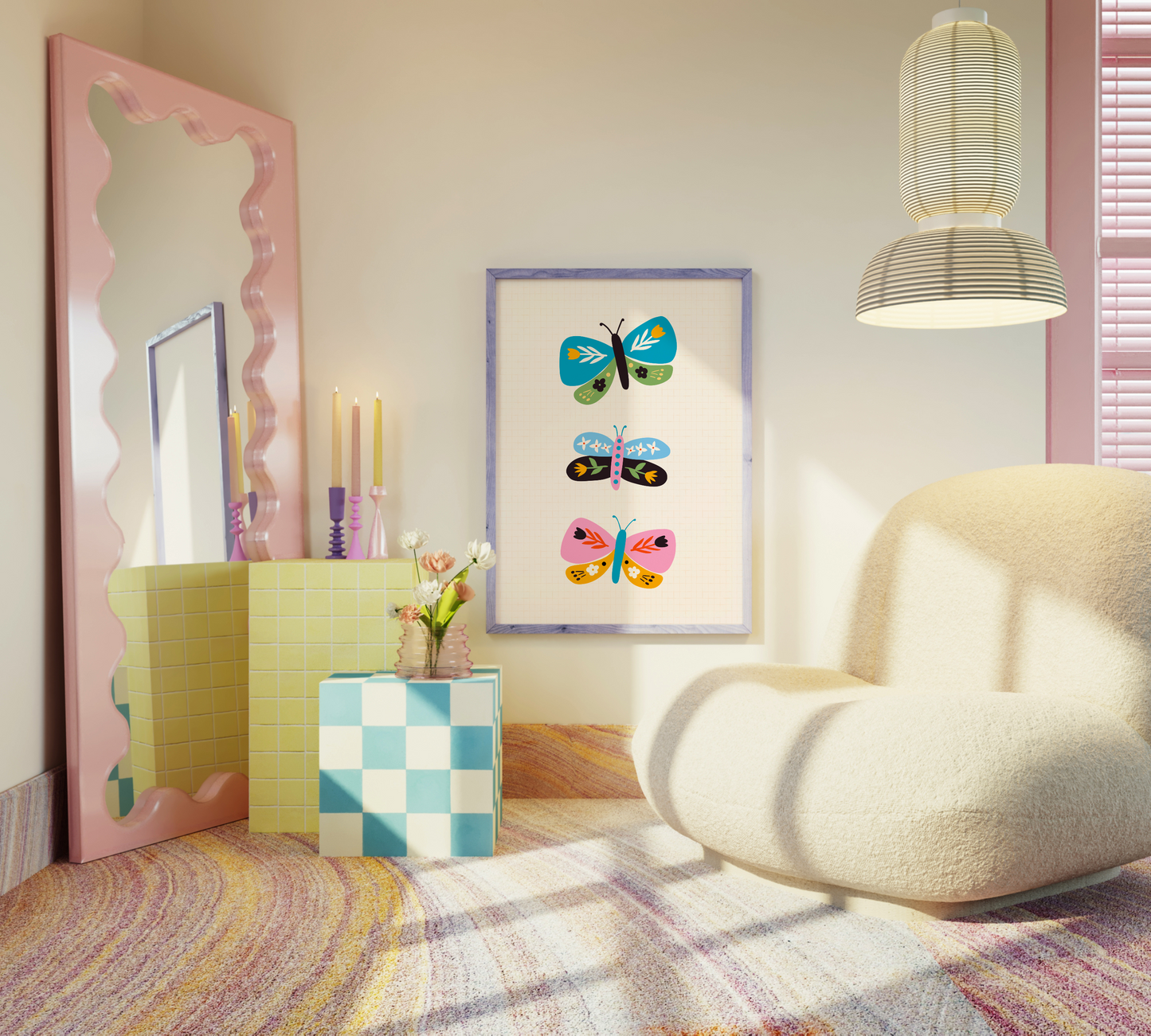Retro Butterflies Print