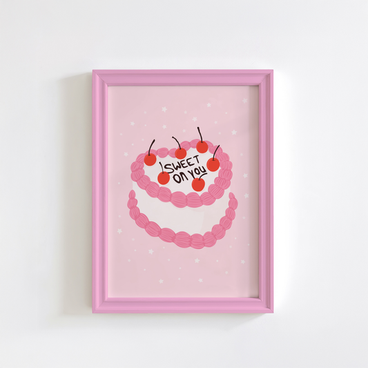 Sweet On You Cake Print