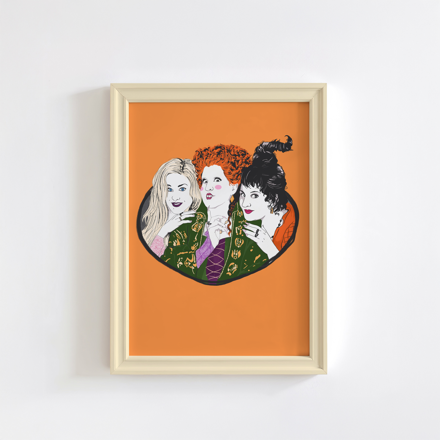 The Sanderson Sisters Print in Orange