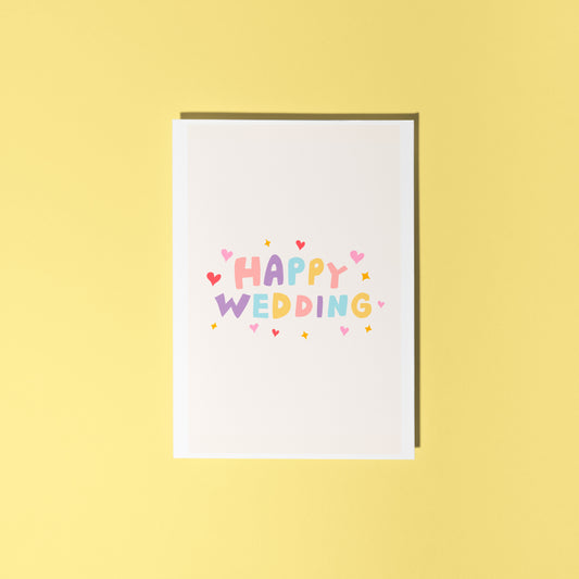Happy Wedding Card - A6 Greetings Card