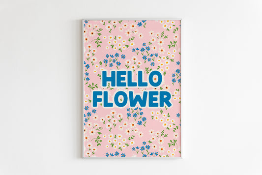 Hello Flower Print