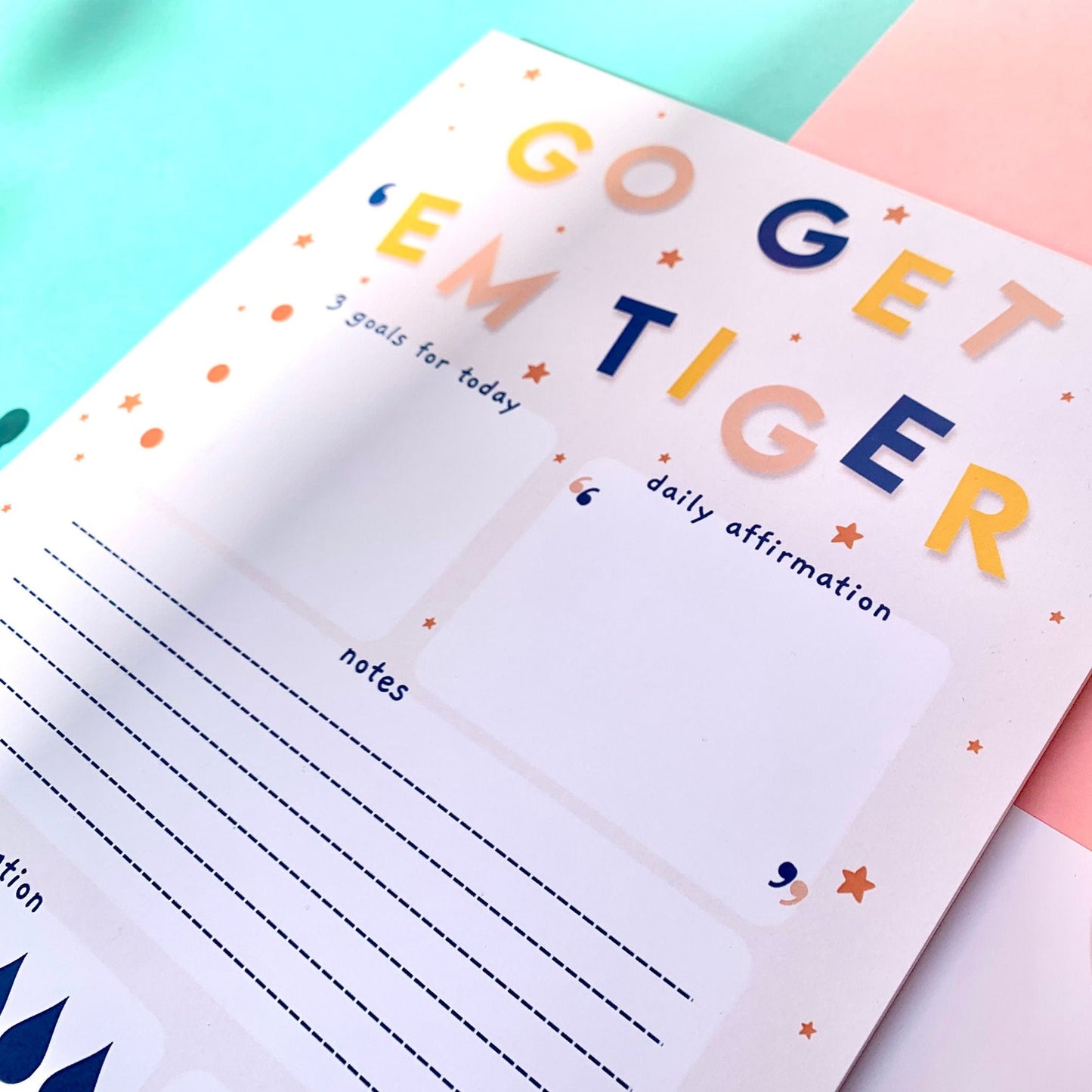 A4 Go Get Em Tiger Notepad