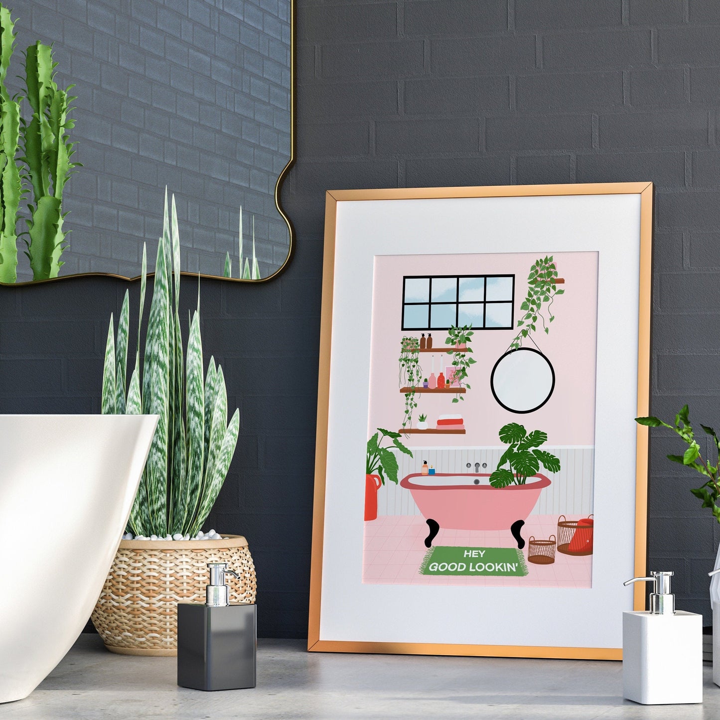 Pink Bathroom Print