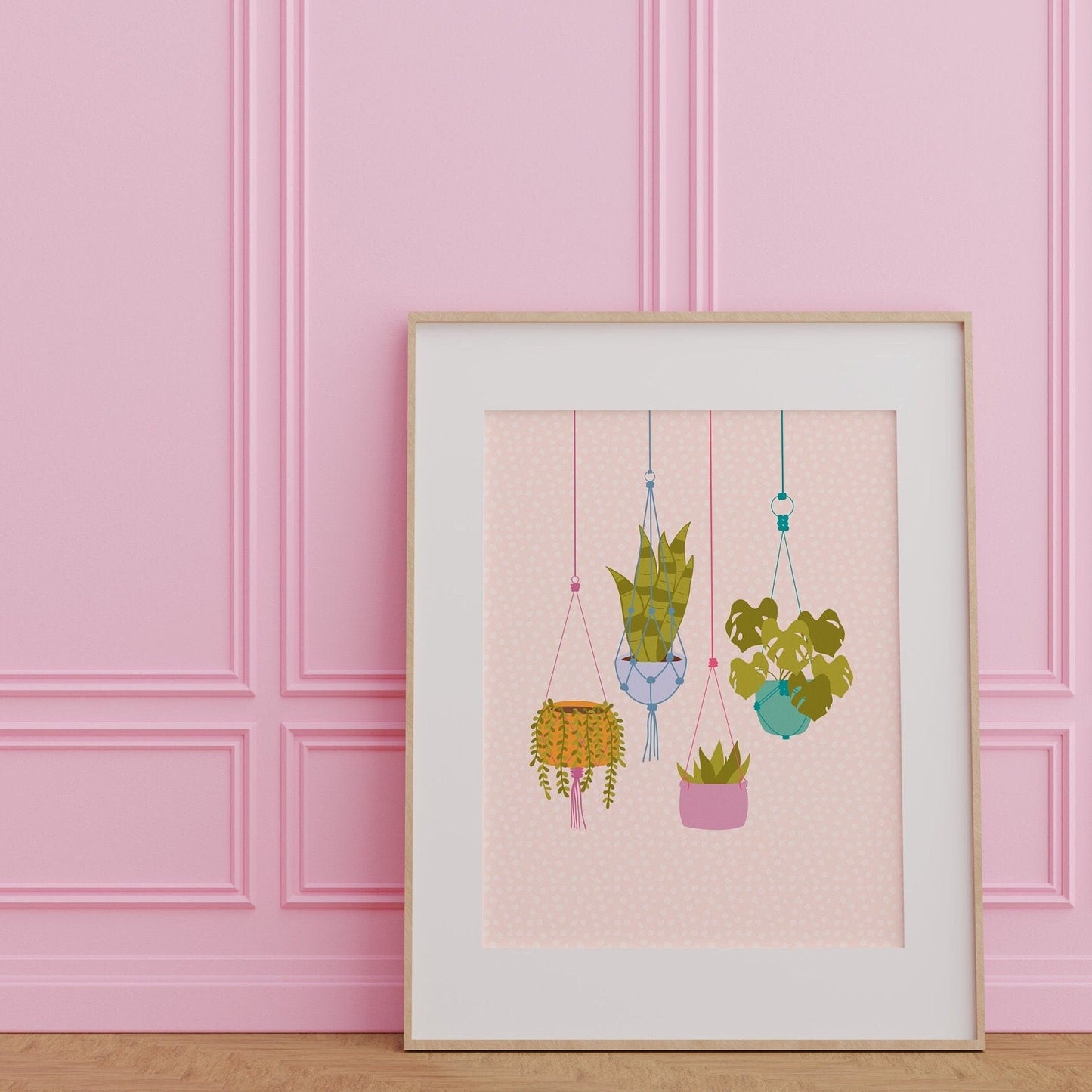 Hanging Plants Print - Botanical Wall Art