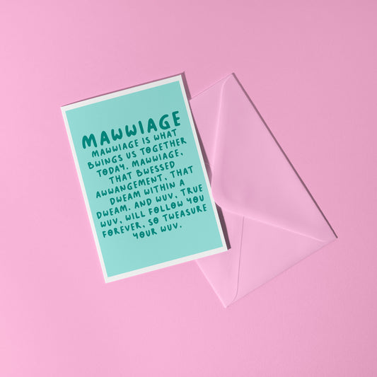 Mawwiage (Princess Bride) A6 Greetings Card With Envelope