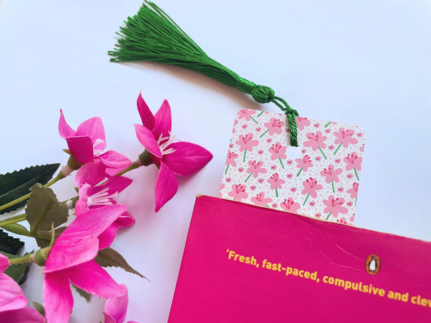 Floral Print Bookmark