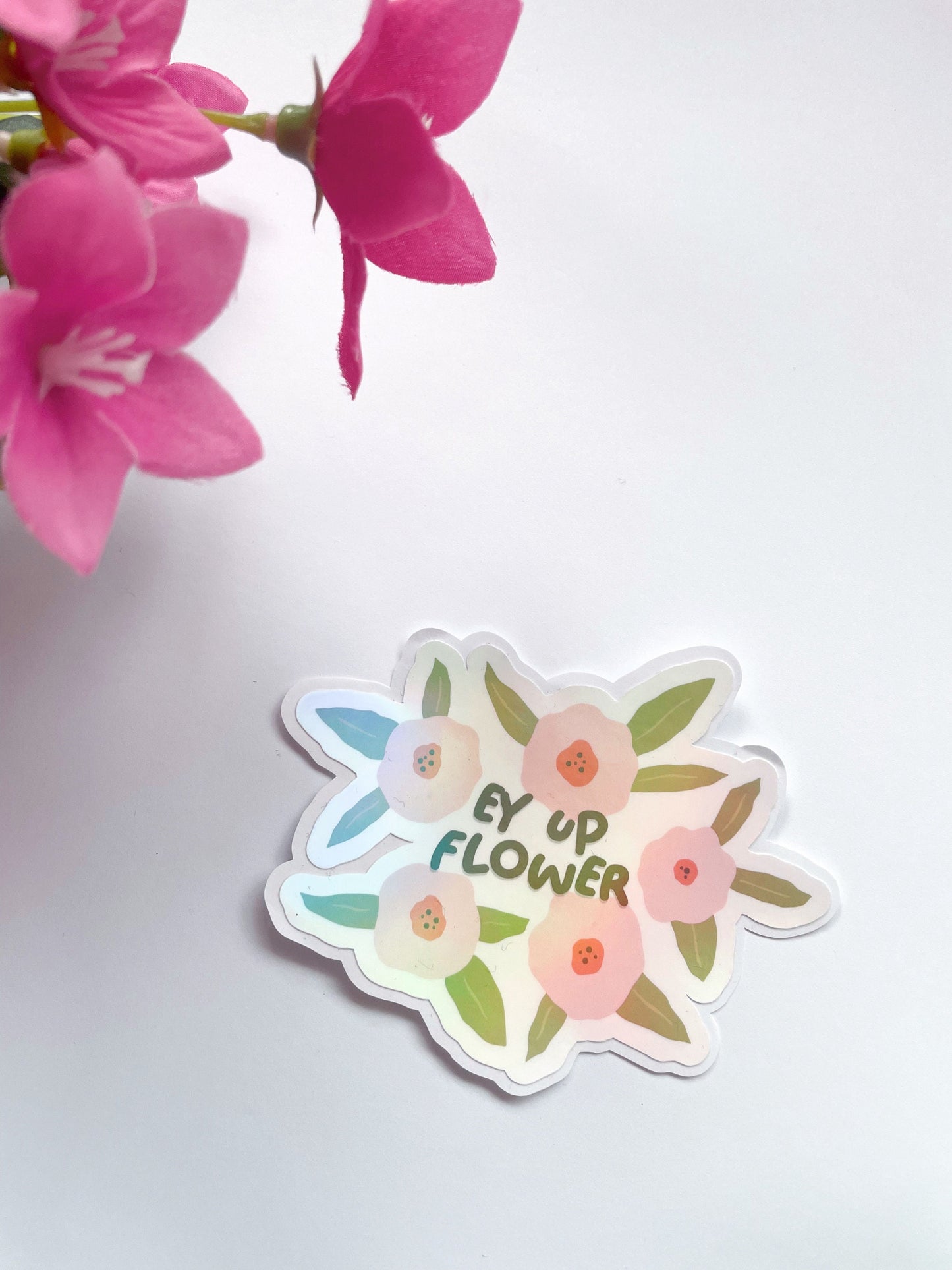 Ey Up Flower Sticker