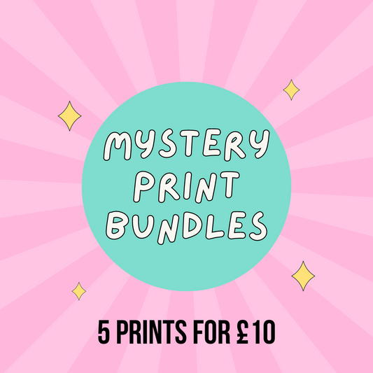 CLEARANCE MYSTERY PRINT BUNDLE / 5 PRINTS FOR £10
