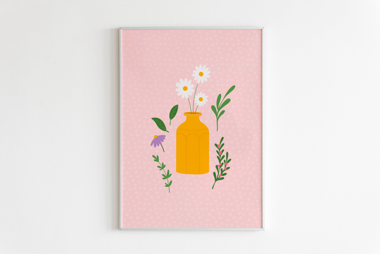 Colourful Vase Print